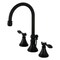 Kingston Brass KS2980TAL Tudor Widespread Bathroom Faucet W/ Brass Pop-Up, Matte Black KS2980TAL - alternate 1